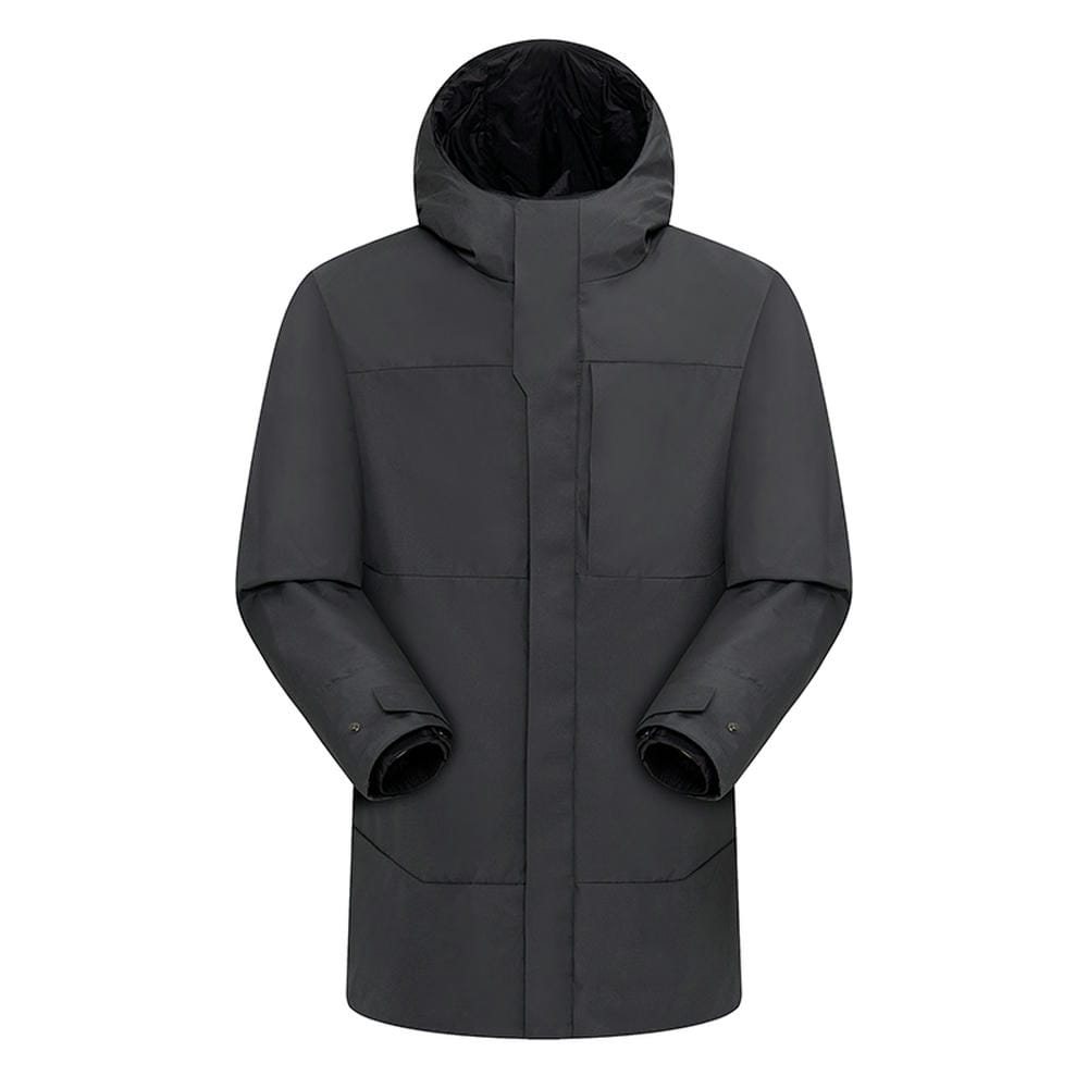 冬季高彈春亞紡男女同款三合一沖鋒衣中長(zhǎng)款